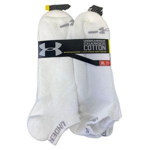 Under Armour 6 Pair Ankle Socks Charged Cotton NWT XL USA Men's 13-16 Shoe Size